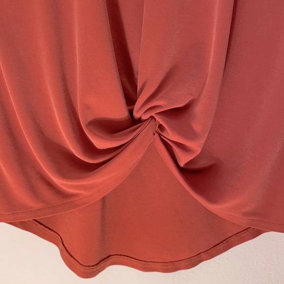 Lou & Grey for LOFT Rust Tie Knot Shirt Sz XS - Picture 2 of 5